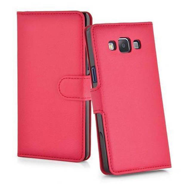 Cadorabo Hoesje geschikt voor Samsung Galaxy J5 2015 in KARMIJN ROOD - Beschermhoes Cover magnetische sluiting Case