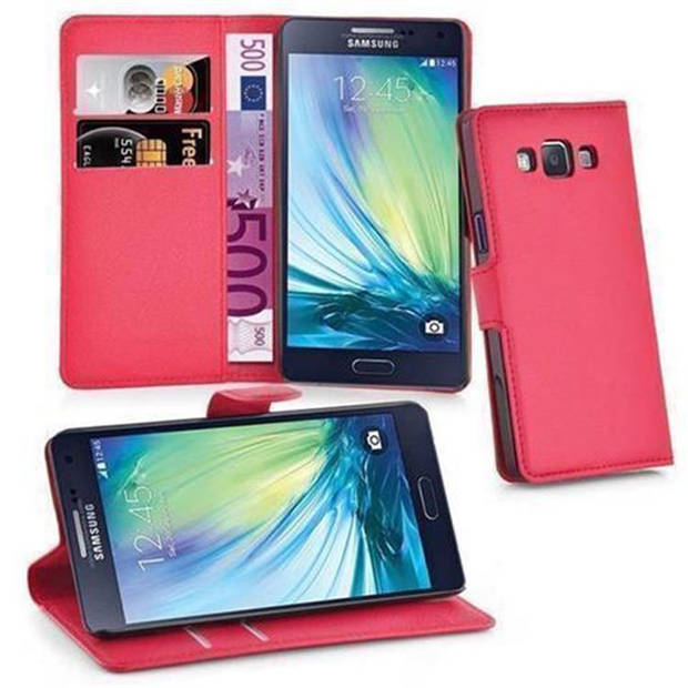 Cadorabo Hoesje geschikt voor Samsung Galaxy J5 2015 in KARMIJN ROOD - Beschermhoes Cover magnetische sluiting Case