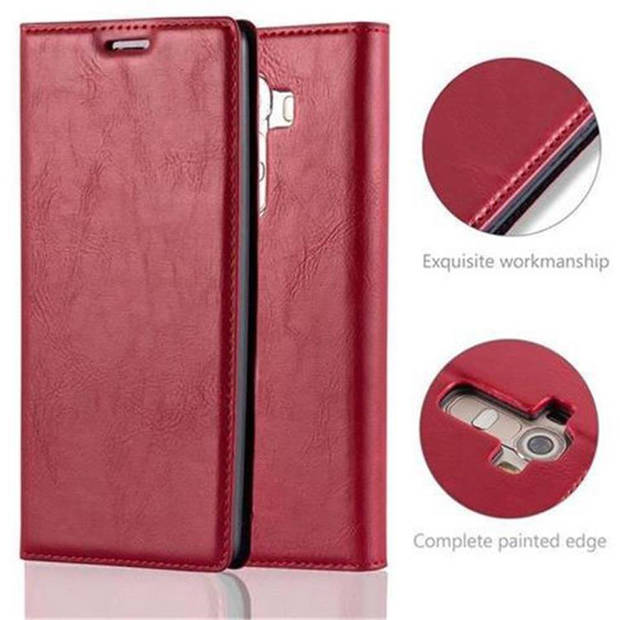 Cadorabo Hoesje geschikt voor LG G4 / G4 PLUS in APPEL ROOD - Beschermhoes Case magnetische sluiting Cover