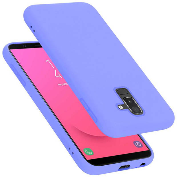 Cadorabo Hoesje geschikt voor Samsung Galaxy A6 PLUS 2018 Case in LIQUID LICHT PAARS - Beschermhoes TPU silicone Cover