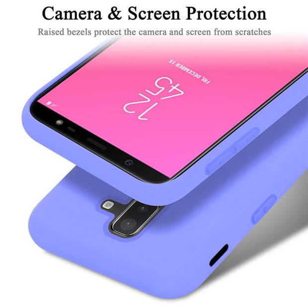 Cadorabo Hoesje geschikt voor Samsung Galaxy A6 PLUS 2018 Case in LIQUID LICHT PAARS - Beschermhoes TPU silicone Cover