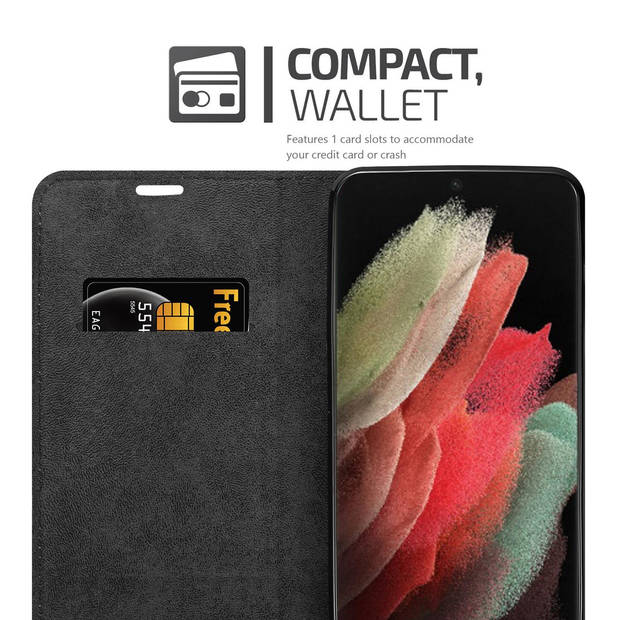 Cadorabo Hoesje geschikt voor Samsung Galaxy S21 ULTRA in APPEL ROOD - Beschermhoes Case magnetische sluiting Cover