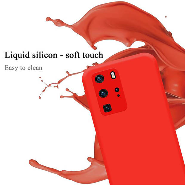 Cadorabo Hoesje geschikt voor Huawei P40 PRO / P40 PRO+ Case in LIQUID ROOD - Beschermhoes TPU silicone Cover