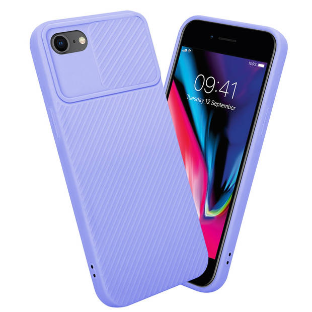 Cadorabo Hoesje geschikt voor Apple iPhone 7 / 7S / 8 / SE 2020 in Bonbon Paars - Beschermhoes TPU-silicone Case Cover