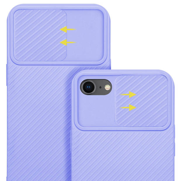 Cadorabo Hoesje geschikt voor Apple iPhone 7 / 7S / 8 / SE 2020 in Bonbon Paars - Beschermhoes TPU-silicone Case Cover
