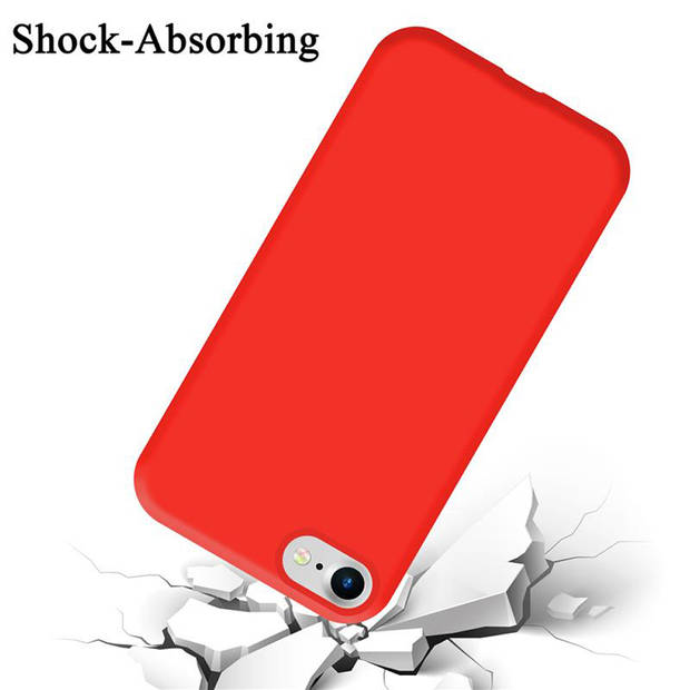 Cadorabo Hoesje geschikt voor Apple iPhone 7 / 7S / 8 / SE 2020 Case in LIQUID ROOD - Beschermhoes TPU silicone Cover