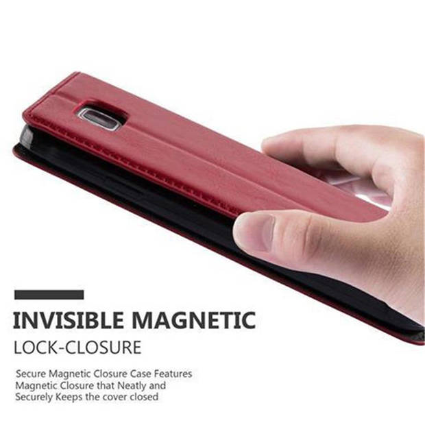 Cadorabo Hoesje geschikt voor Samsung Galaxy ALPHA in APPEL ROOD - Beschermhoes Case magnetische sluiting Cover