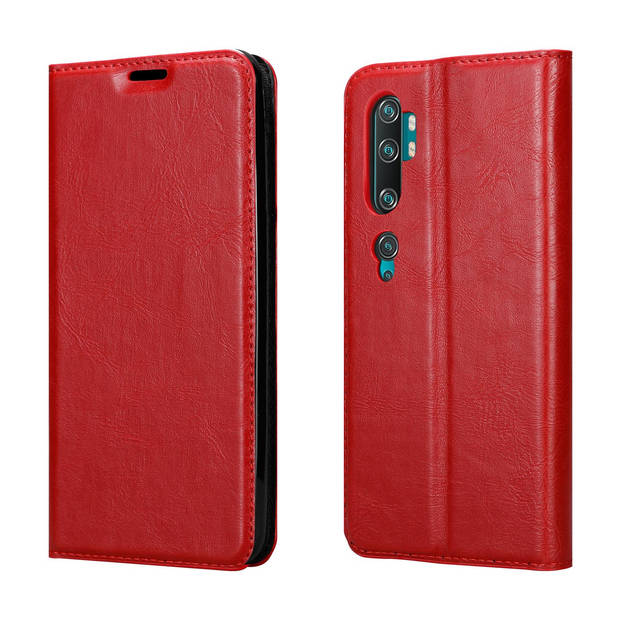 Cadorabo Hoesje geschikt voor Xiaomi Mi NOTE 10 in APPEL ROOD - Beschermhoes Case magnetische sluiting Cover