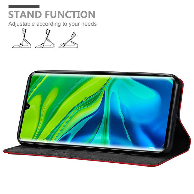 Cadorabo Hoesje geschikt voor Xiaomi Mi NOTE 10 in APPEL ROOD - Beschermhoes Case magnetische sluiting Cover