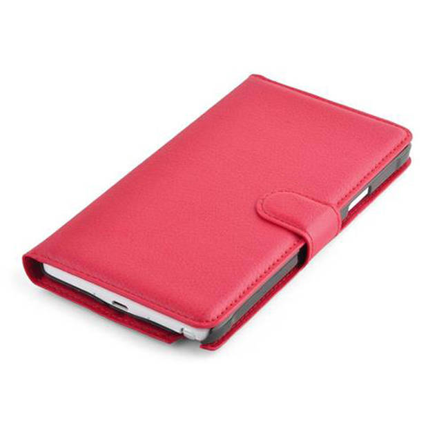 Cadorabo Hoesje geschikt voor Samsung Galaxy NOTE 4 in KARMIJN ROOD - Beschermhoes Cover magnetische sluiting Case