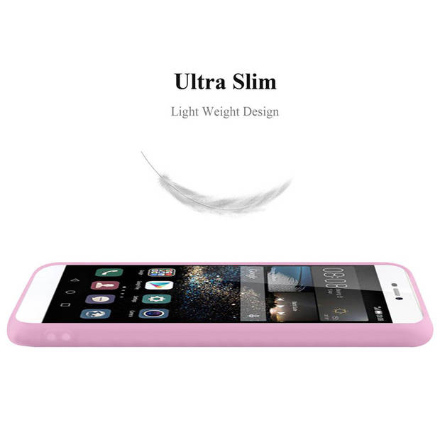 Cadorabo Hoesje geschikt voor Huawei P8 in CANDY ROZE - Beschermhoes TPU silicone Case Cover