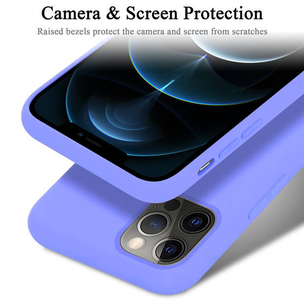 Cadorabo Hoesje geschikt voor Apple iPhone 12 PRO MAX Case in LIQUID LICHT PAARS - Beschermhoes TPU silicone Cover