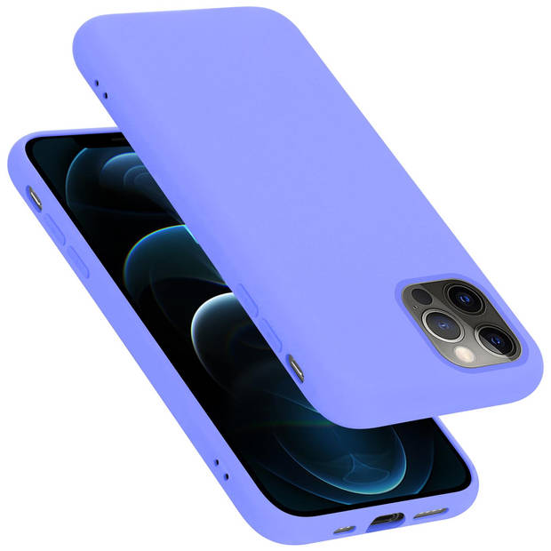 Cadorabo Hoesje geschikt voor Apple iPhone 12 PRO MAX Case in LIQUID LICHT PAARS - Beschermhoes TPU silicone Cover