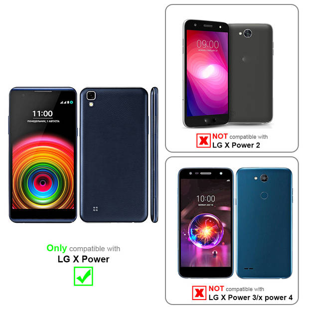 Cadorabo Hoesje geschikt voor LG X POWER in KOFFIE BRUIN - Beschermhoes Case magnetische sluiting Cover