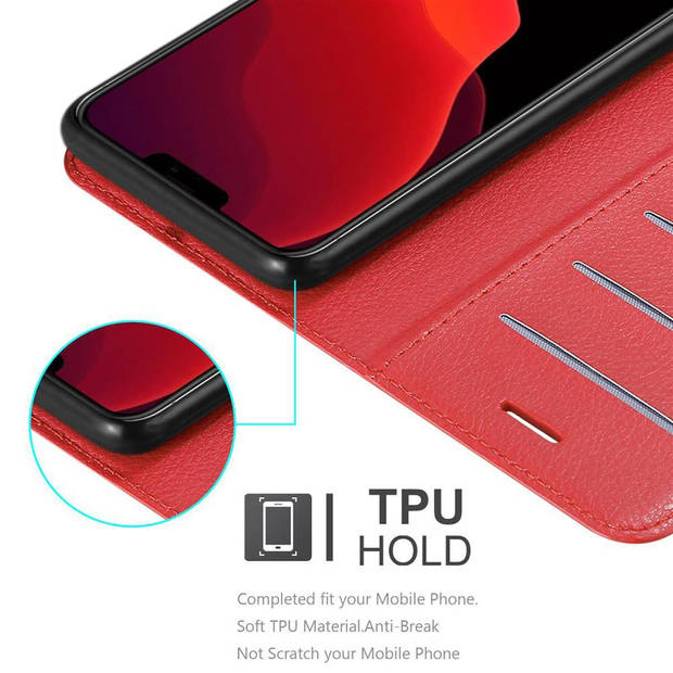 Cadorabo Hoesje geschikt voor Apple iPhone 12 PRO MAX in KARMIJN ROOD - Beschermhoes Cover magnetische sluiting Case