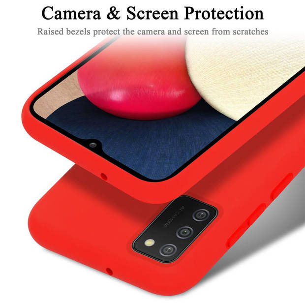 Cadorabo Hoesje geschikt voor Samsung Galaxy A02s Case in LIQUID ROOD - Beschermhoes TPU silicone Cover