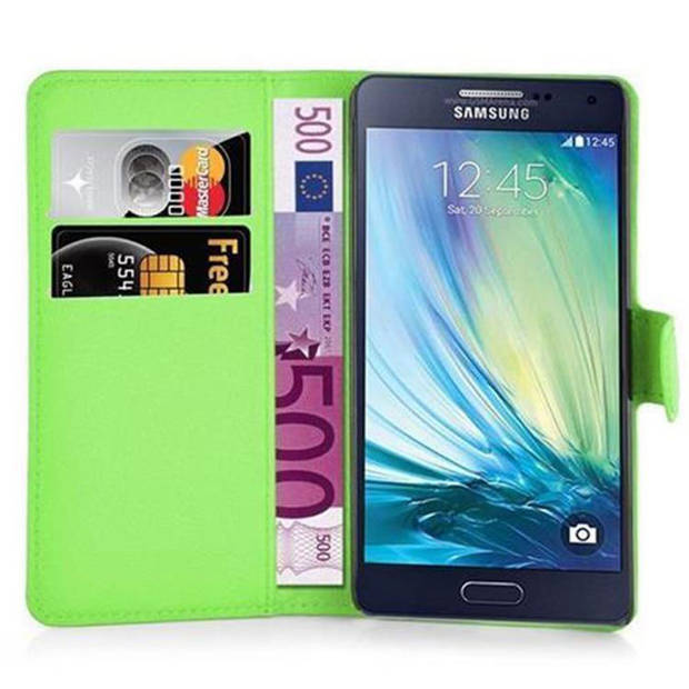 Cadorabo Hoesje geschikt voor Samsung Galaxy J5 2015 in MUNT GROEN - Beschermhoes Cover magnetische sluiting Case