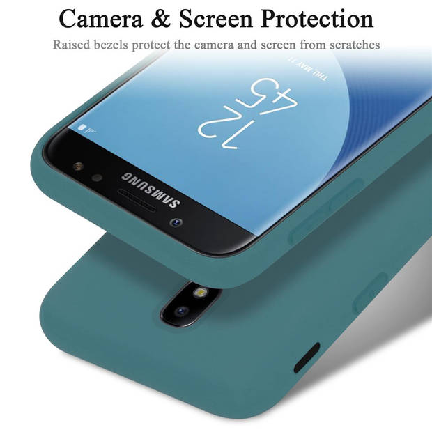 Cadorabo Hoesje geschikt voor Samsung Galaxy J7 2017 Case in LIQUID GROEN - Beschermhoes TPU silicone Cover