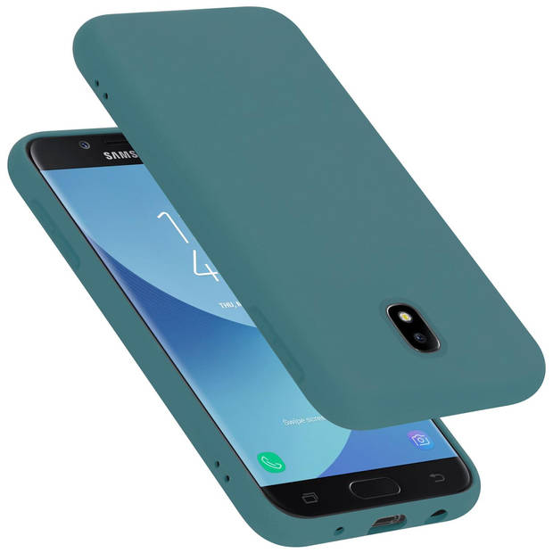 Cadorabo Hoesje geschikt voor Samsung Galaxy J7 2017 Case in LIQUID GROEN - Beschermhoes TPU silicone Cover