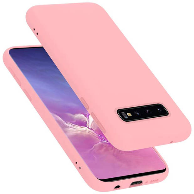 Cadorabo Hoesje geschikt voor Samsung Galaxy S10 4G Case in LIQUID ROZE - Beschermhoes TPU silicone Cover