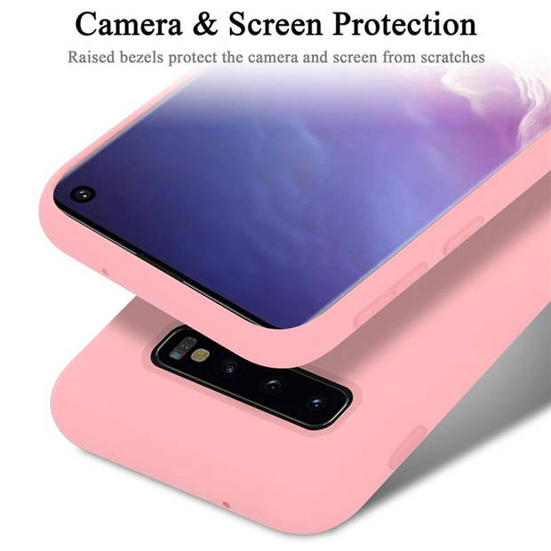 Cadorabo Hoesje geschikt voor Samsung Galaxy S10 4G Case in LIQUID ROZE - Beschermhoes TPU silicone Cover