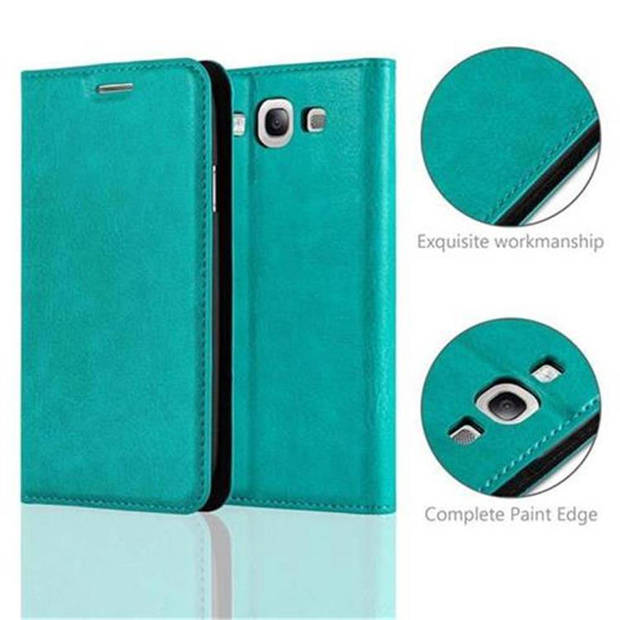 Cadorabo Hoesje geschikt voor Samsung Galaxy S3 / S3 NEO in BENZINE TURKOOIS - Beschermhoes Case magnetische sluiting