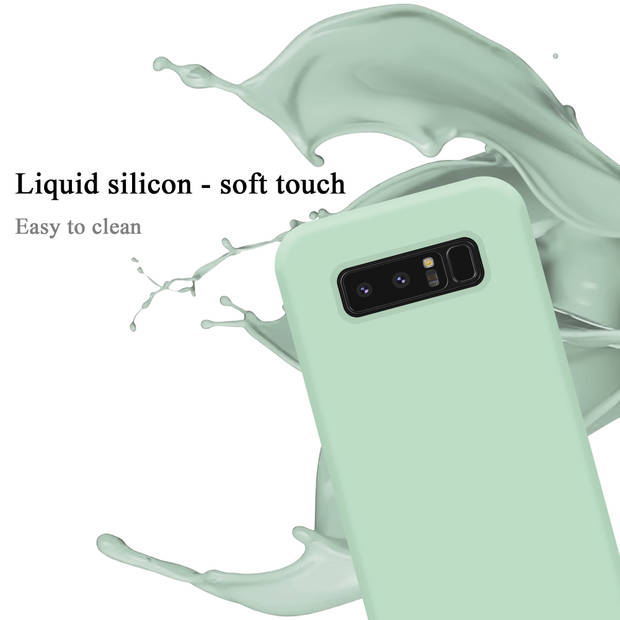 Cadorabo Hoesje geschikt voor Samsung Galaxy NOTE 8 Case in LIQUID LICHT GROEN - Beschermhoes TPU silicone Cover