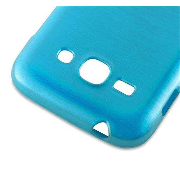 Cadorabo Hoesje geschikt voor Samsung Galaxy ACE 3 in TURKOOIS - Beschermhoes TPU silicone Case Cover Brushed