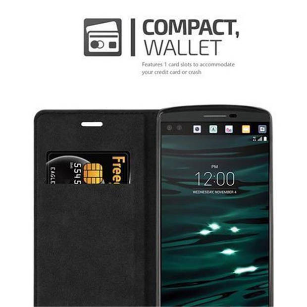 Cadorabo Hoesje geschikt voor LG V10 in KOFFIE BRUIN - Beschermhoes Case magnetische sluiting Cover