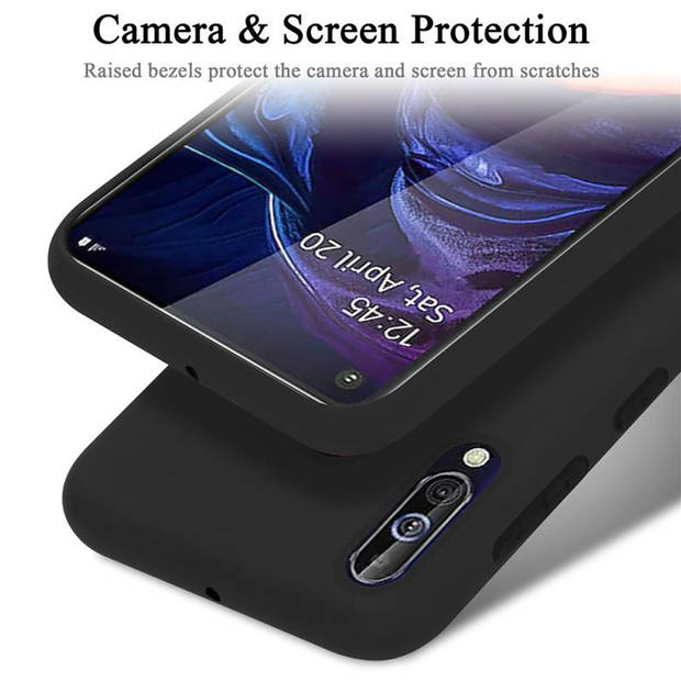 Cadorabo Hoesje geschikt voor Samsung Galaxy A60 / M40 Case in LIQUID ZWART - Beschermhoes TPU silicone Cover