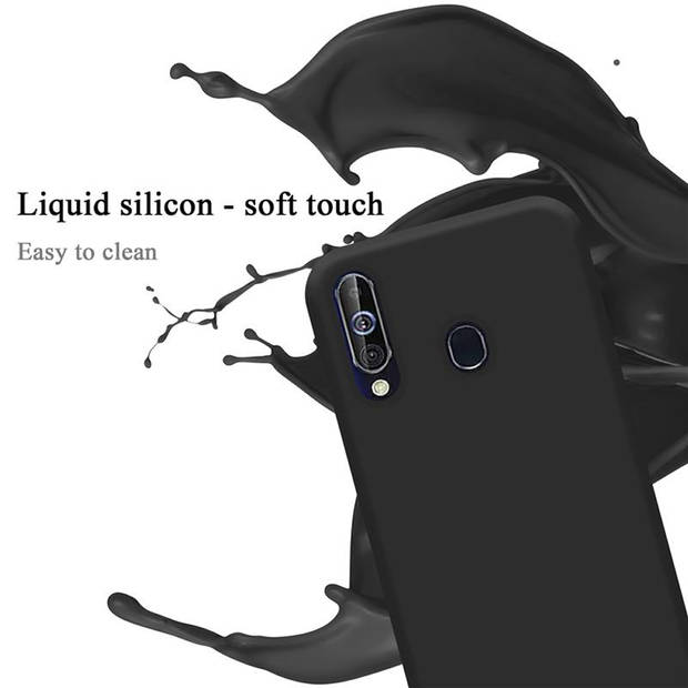 Cadorabo Hoesje geschikt voor Samsung Galaxy A60 / M40 Case in LIQUID ZWART - Beschermhoes TPU silicone Cover