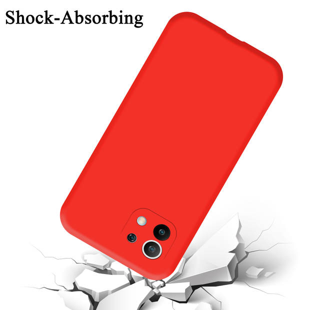 Cadorabo Hoesje geschikt voor Xiaomi Mi 11 5G Case in LIQUID ROOD - Beschermhoes TPU silicone Cover