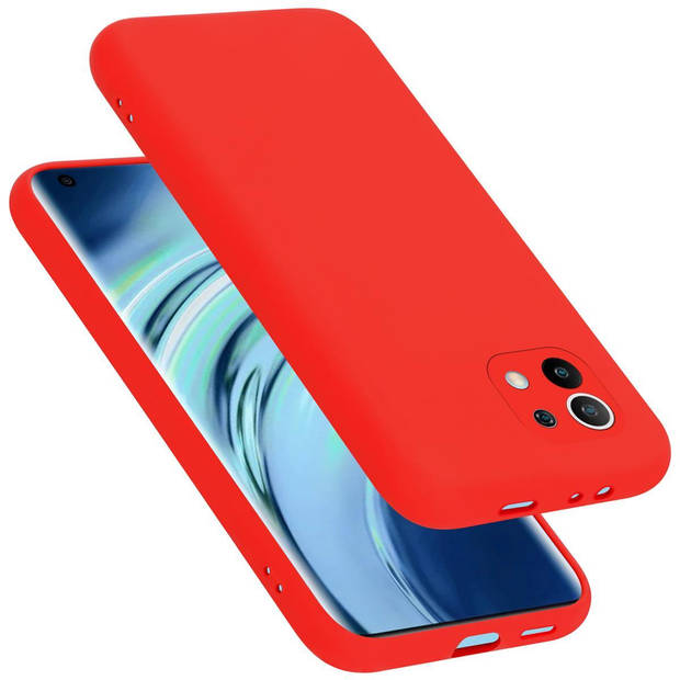 Cadorabo Hoesje geschikt voor Xiaomi Mi 11 5G Case in LIQUID ROOD - Beschermhoes TPU silicone Cover