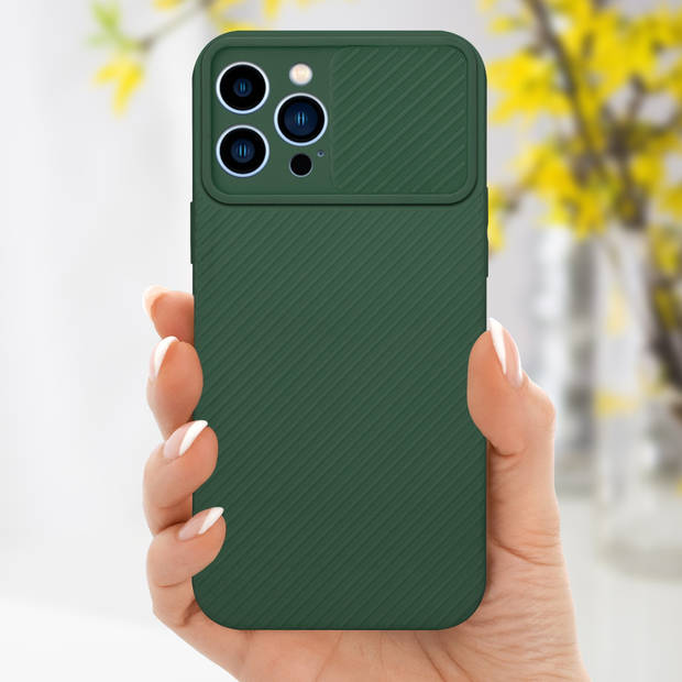 Cadorabo Hoesje geschikt voor Apple iPhone 13 PRO MAX in Bonbon Groen - Beschermhoes TPU-silicone Case Cover