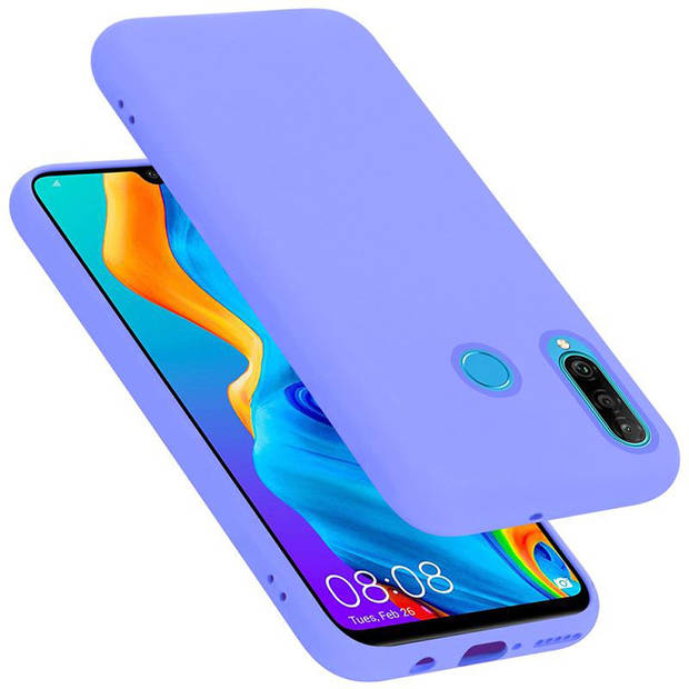 Cadorabo Hoesje geschikt voor Huawei P30 LITE Case in LIQUID LICHT PAARS - Beschermhoes TPU silicone Cover