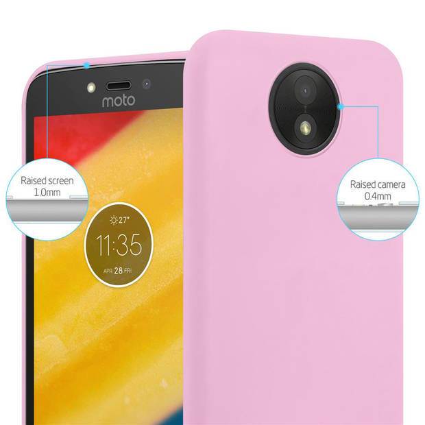 Cadorabo Hoesje geschikt voor Motorola MOTO C PLUS in CANDY ROZE - Beschermhoes TPU silicone Case Cover