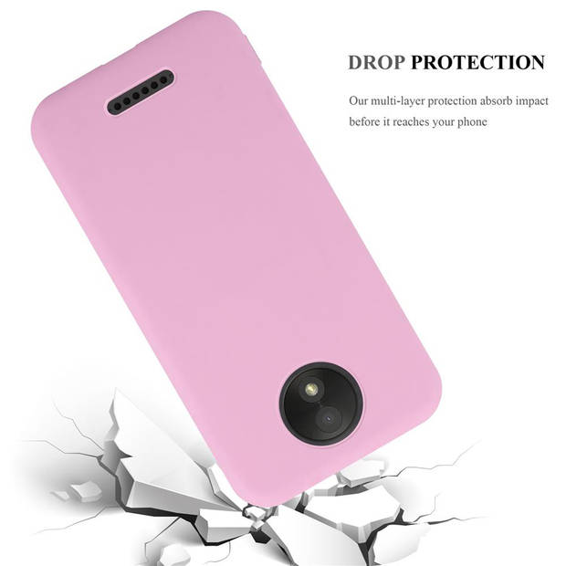 Cadorabo Hoesje geschikt voor Motorola MOTO C PLUS in CANDY ROZE - Beschermhoes TPU silicone Case Cover