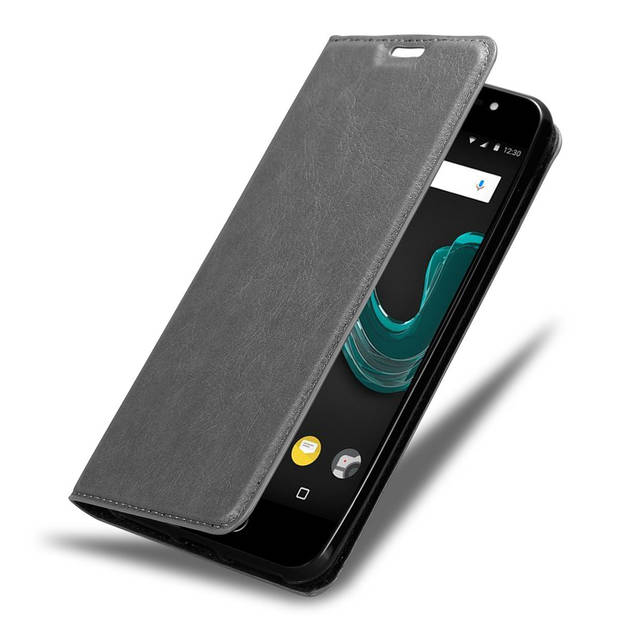 Cadorabo Hoesje geschikt voor WIKO WIM in TITANIUM GRIJS - Beschermhoes Case magnetische sluiting Cover