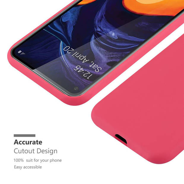 Cadorabo Hoesje geschikt voor Samsung Galaxy A60 / M40 in CANDY ROOD - Beschermhoes TPU silicone Case Cover