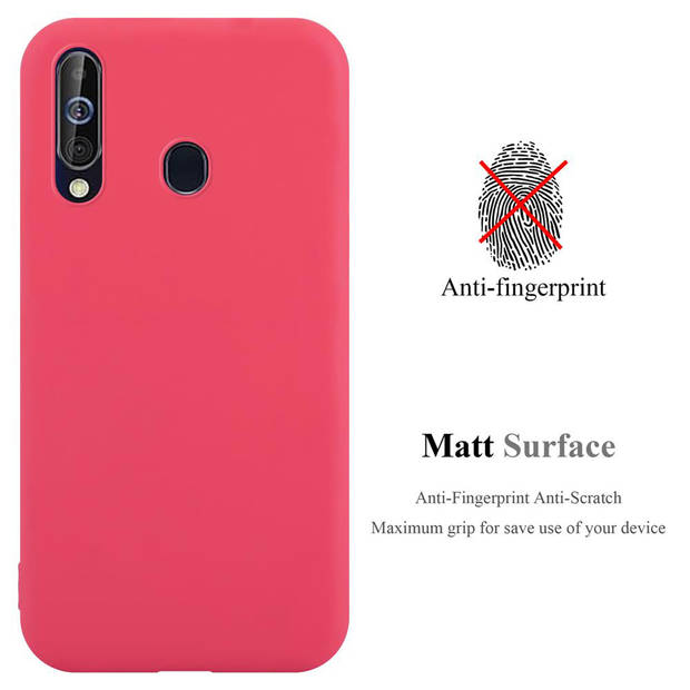 Cadorabo Hoesje geschikt voor Samsung Galaxy A60 / M40 in CANDY ROOD - Beschermhoes TPU silicone Case Cover