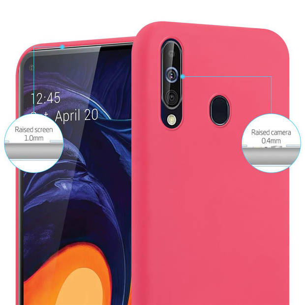 Cadorabo Hoesje geschikt voor Samsung Galaxy A60 / M40 in CANDY ROOD - Beschermhoes TPU silicone Case Cover