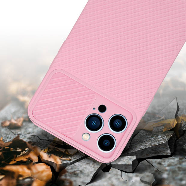 Cadorabo Hoesje geschikt voor Apple iPhone 13 PRO MAX in Bonbon Roze - Beschermhoes TPU-silicone Case Cover
