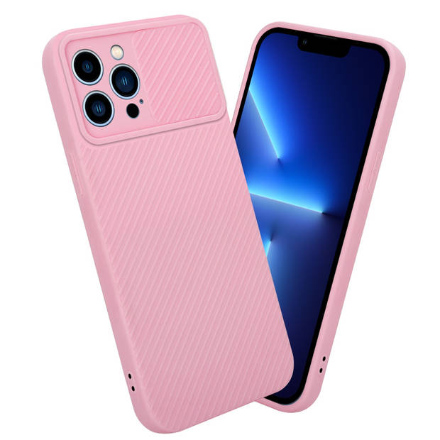 Cadorabo Hoesje geschikt voor Apple iPhone 13 PRO MAX in Bonbon Roze - Beschermhoes TPU-silicone Case Cover