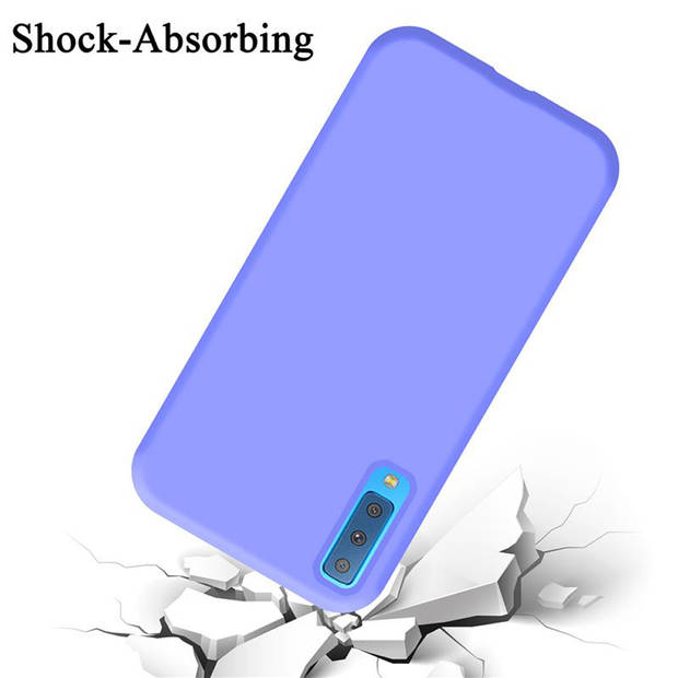 Cadorabo Hoesje geschikt voor Samsung Galaxy A7 2018 Case in LIQUID LICHT PAARS - Beschermhoes TPU silicone Cover