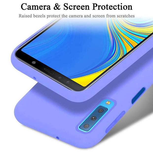 Cadorabo Hoesje geschikt voor Samsung Galaxy A7 2018 Case in LIQUID LICHT PAARS - Beschermhoes TPU silicone Cover