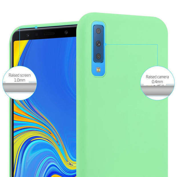 Cadorabo Hoesje geschikt voor Samsung Galaxy A7 2018 in CANDY PASTEL GROEN - Beschermhoes TPU silicone Case Cover