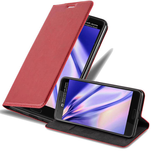 Cadorabo Hoesje geschikt voor HTC U ULTRA in APPEL ROOD - Beschermhoes Case magnetische sluiting Cover