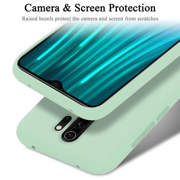 Cadorabo Hoesje geschikt voor Xiaomi RedMi NOTE 8 PRO Case in LIQUID LICHT GROEN - Beschermhoes TPU silicone Cover