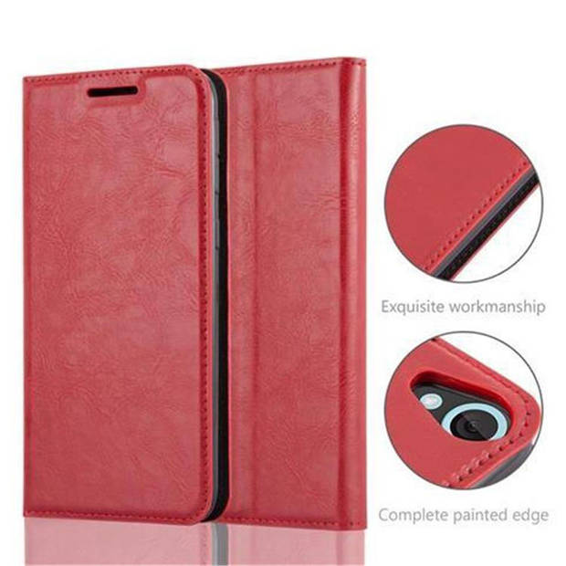 Cadorabo Hoesje geschikt voor HTC Desire 820 in APPEL ROOD - Beschermhoes Case magnetische sluiting Cover