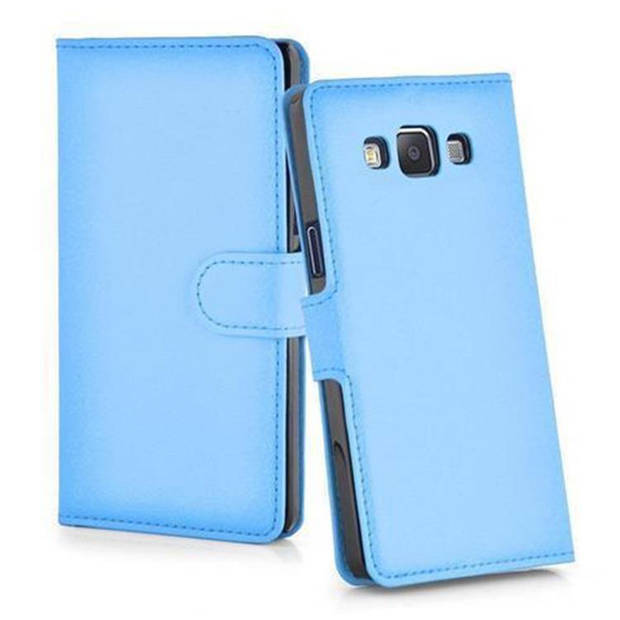 Cadorabo Hoesje geschikt voor Samsung Galaxy J5 2015 in PASTEL BLAUW - Beschermhoes Cover magnetische sluiting Case